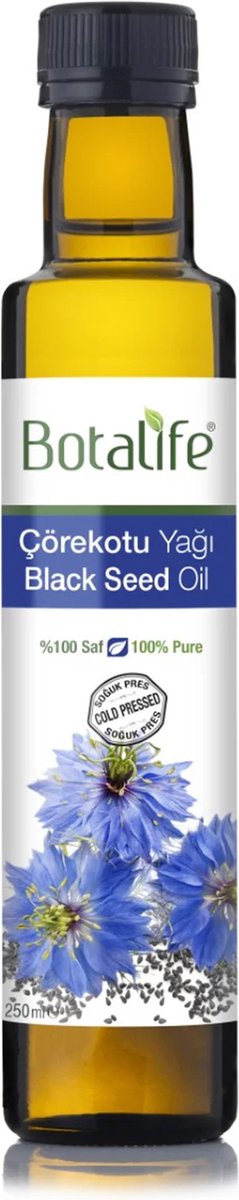 Botalife - Zwartzaadolie - Zwartezaadolie- Zwarte zaad olie - Zwarte komijnolie- Black Seed Oil - 100% Puur en Onbewer- Nigella Sativa-Koudegeperst