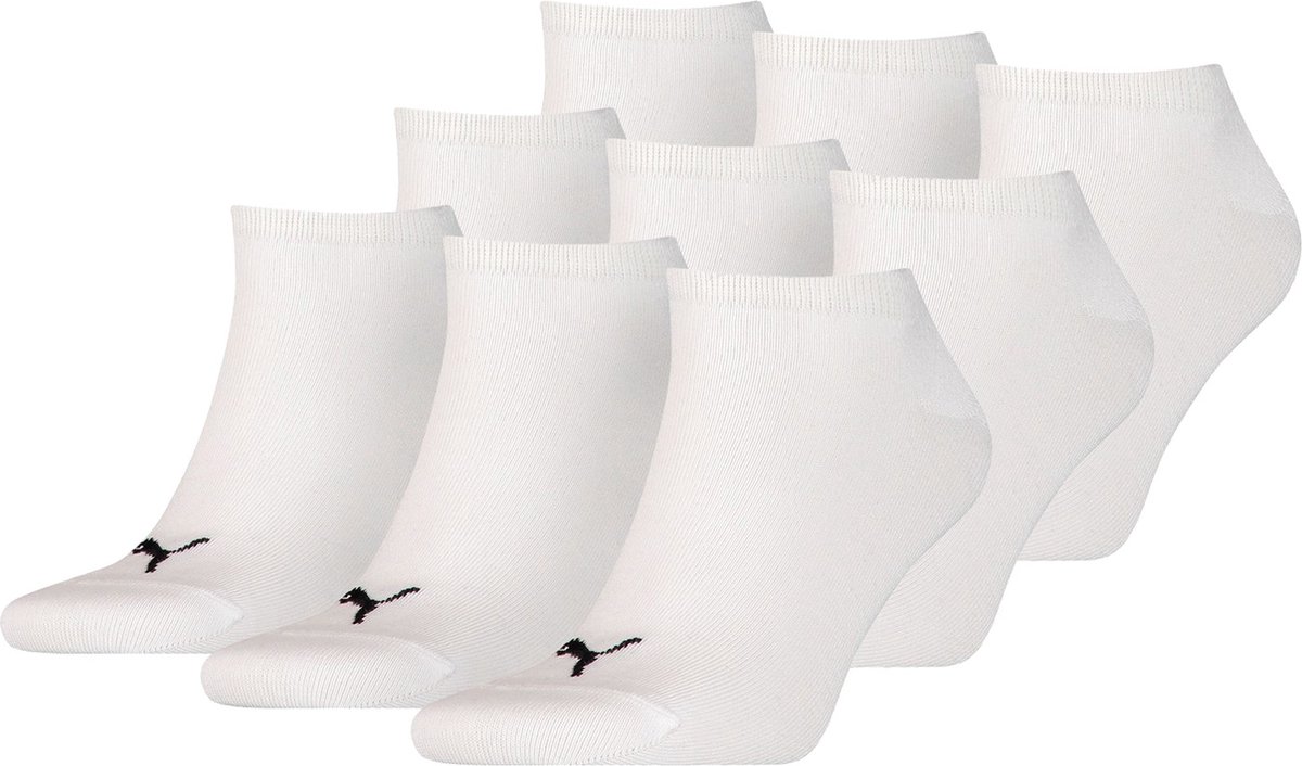 SOKKEN 9 paar Puma sneaker onzichtbare sokken 49 Unisex sokken voor dames en heren Wit