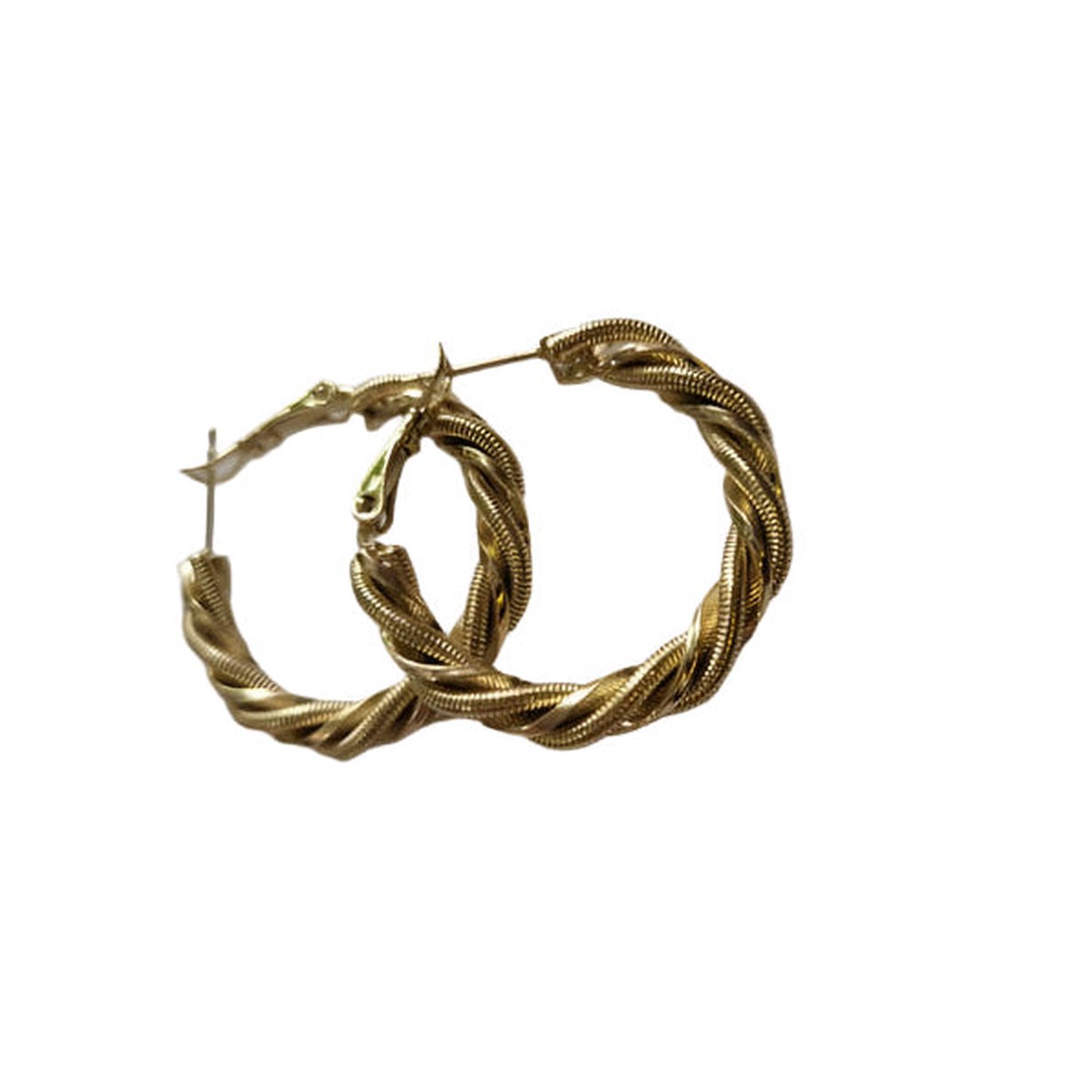 Twisted Hoops Earrings Gold 14K