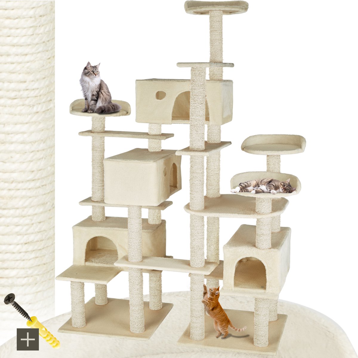 tectake - krabpaal Entissar XXL - diverse kleuren - beige - 403919