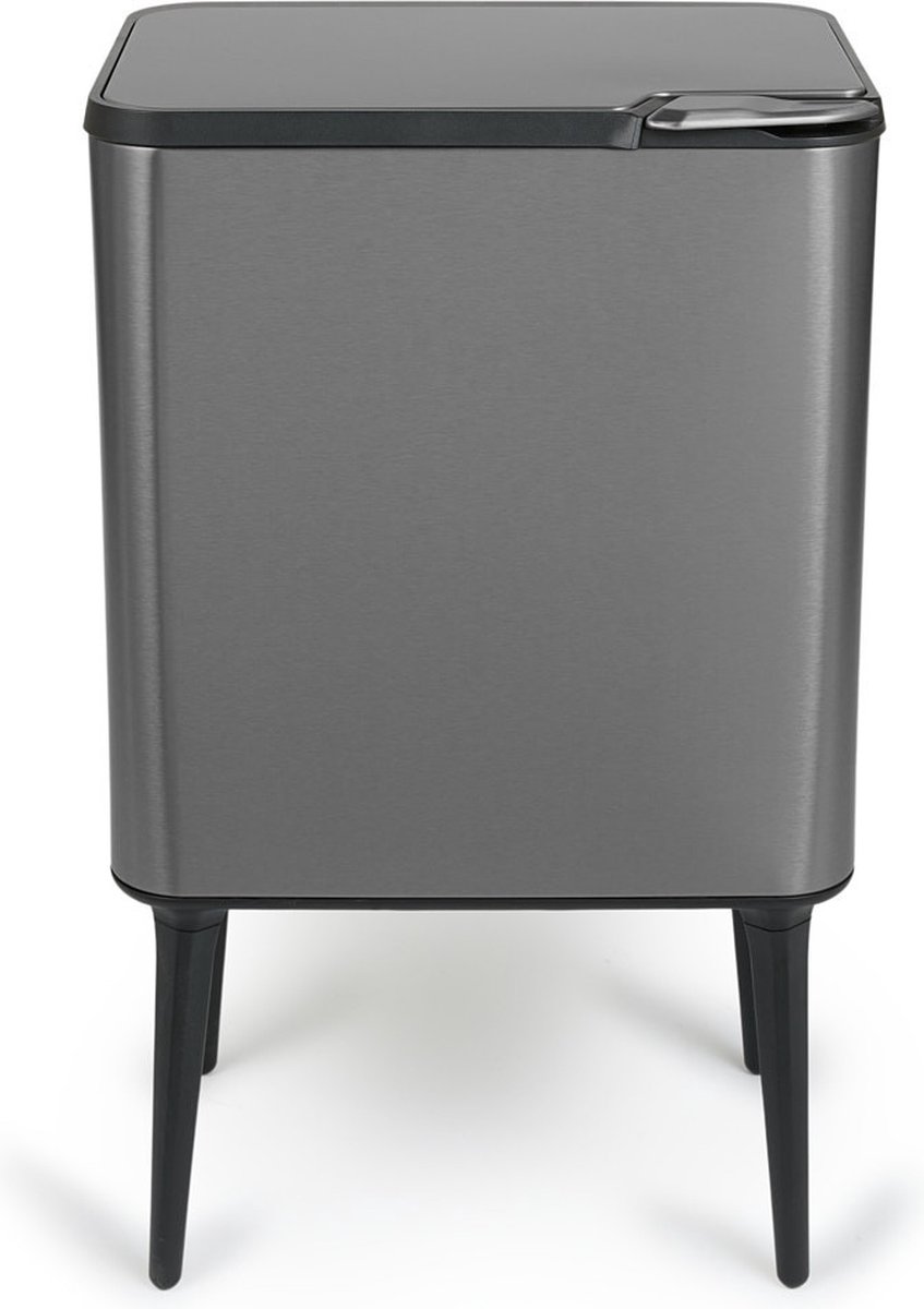 Umuzi Cleaning Push bin Prullenbak - 36 liter - Metal Grey - 48 x 38 x 54,5 cm