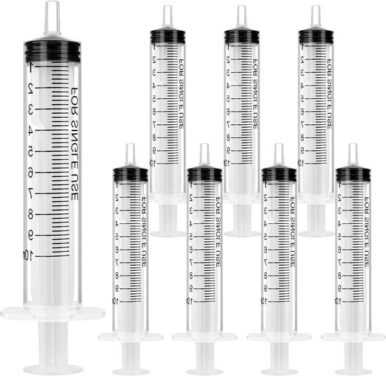 Kunststof Spuit, 10 Stuks Wegwerpspuiten, 5 Ml, Voederspuit, Plastic Tube, Voor Kleine Huisdieren, Motorolie Of Remvloeistof, Niet Medisch Gebruik