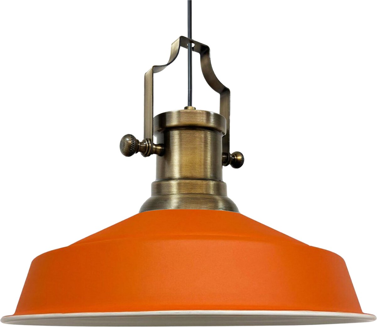 Bamyum Asletl hanglamp, industriële Modern stijl, Ø30 cm, oranje metalen lamp