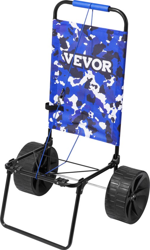 VEVOR Strandwagen, Handkar, Zandkar, Strandwagen, 31 Kg Laadvermogen, Opvouwbare Zandkar van Staal, Handkar 380 x 386 Mm, Robuuste Kar voor de Stranduitrustingwagen — afbeelding 2