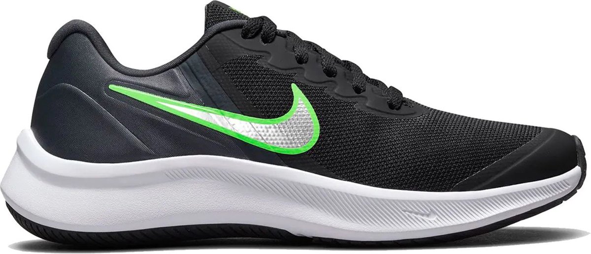 Nike STAR RUNNER 3 grote hardloopschoenen voor kinderen kindersneaker DA2776 006 zwart