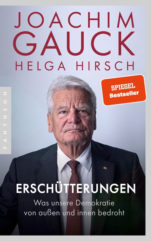 Portrait de Joachim Gauck avec le texte 'Erschütterungen Was unsere Demokratie von außen und innen bedroht'.