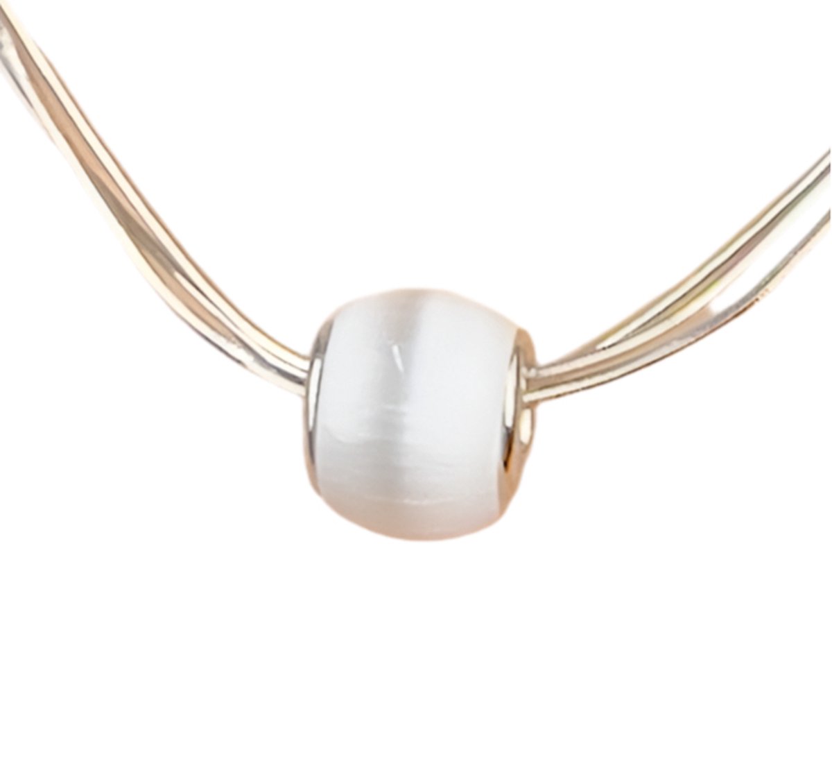 Pearly Chain Necklace Silver