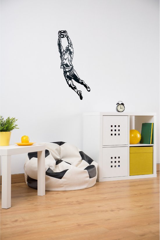 Gardien de but - Décoration murale - Bois - Décoration murale - Voetbal - Sport - 67x27cm - Gardien de but - Enfants