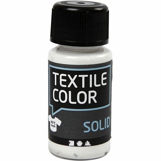 Peinture textile - Wit - Opaque - Creotime - 50 ml