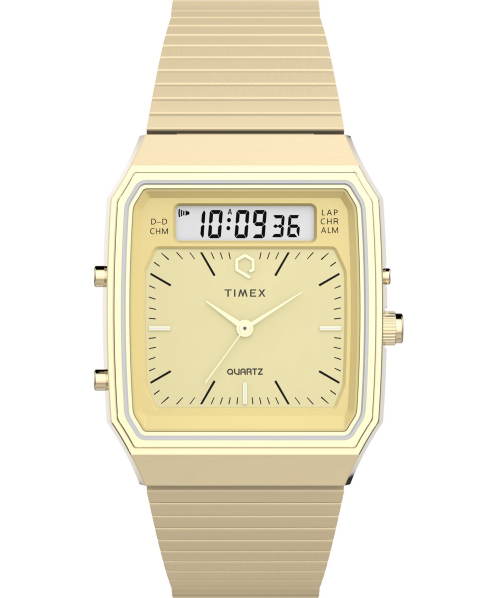 Timex Q Timex Reissue TW2Y06000 Horloge - Staal - Goudkleurig - Ø 33 mm