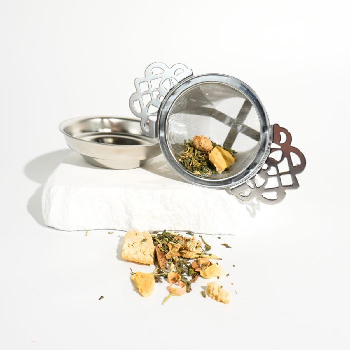 Thee Infuser Mand met Deksel Thee Zeef Losse Blad Fijne Mesh Filter Thee voor Cup (#2