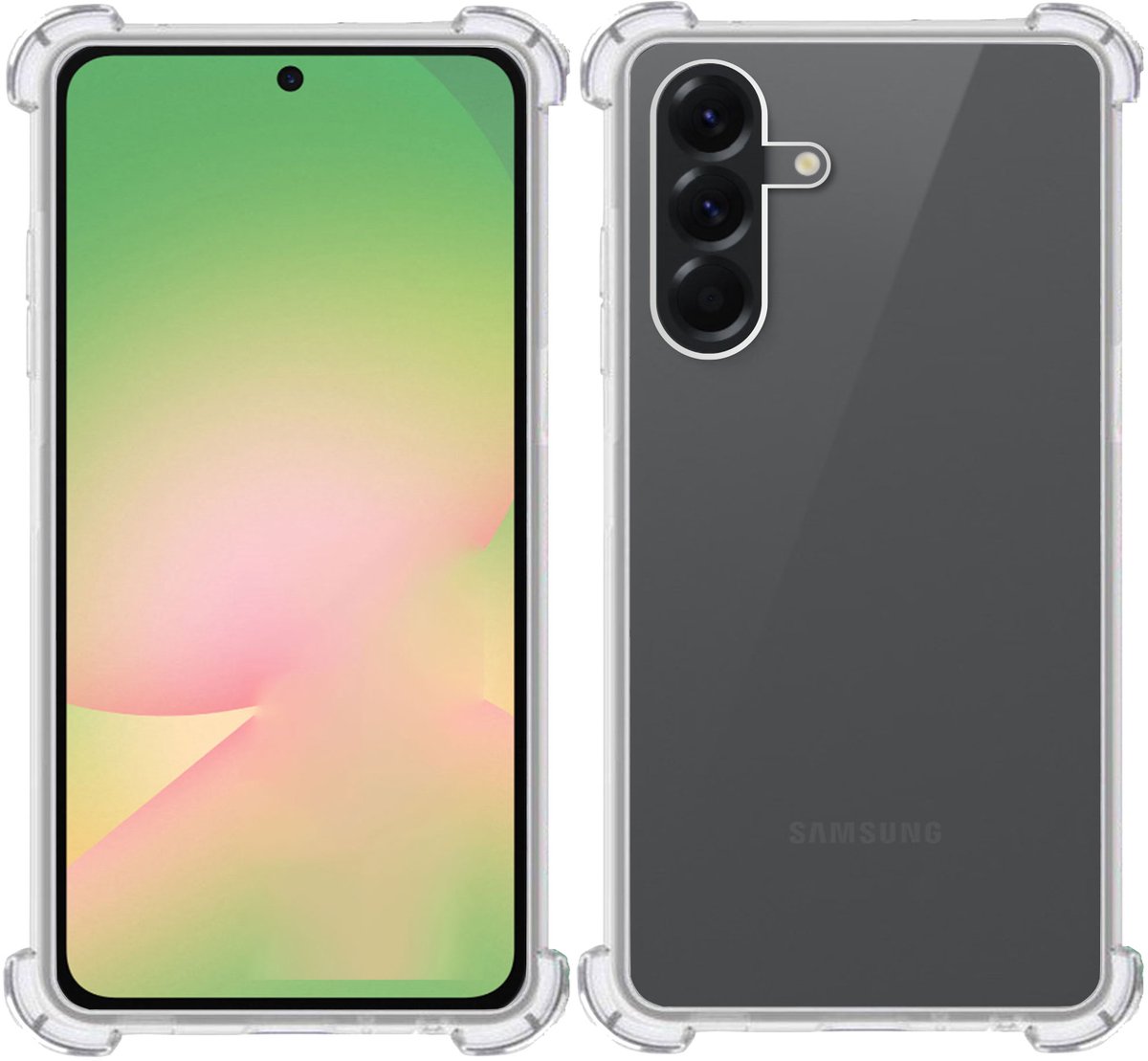 TechNow Hoesje geschikt voor Samsung A56 / A36 – Extreme Shock Case – Case Transparant