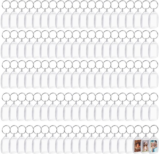 Kurtzy Blank Ronde Foto Inleg Sleutelhangers (50 Pak) – Elke Sleutelhanger is 4cm in