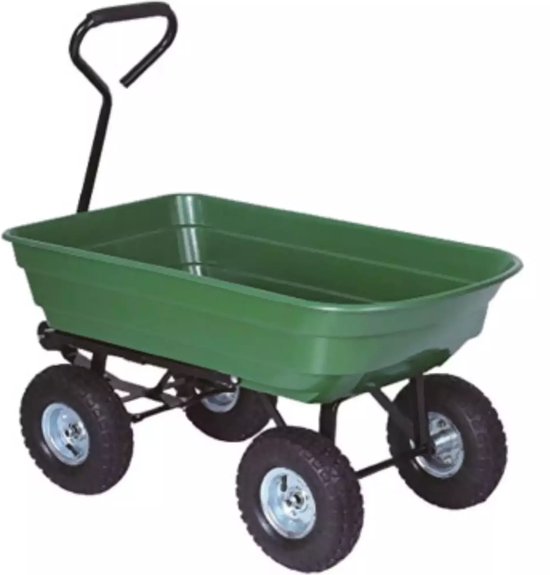 Benson Tuinkar met kiepfunctie - 52 liter - Metalen frame - Kunststof bak - 4 luchtbanden van Benson — afbeelding 2
