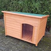 @Pet - @Pet - @Pet - Hondenhok - met - kunststof - flappen - Bungalow - 85x57x59 - cm - naturel