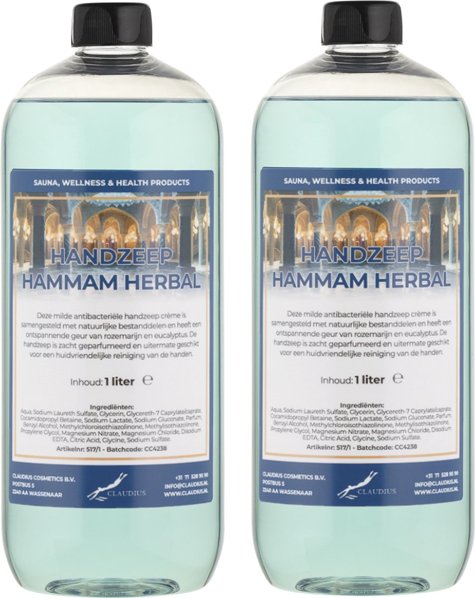 Handzeep Hammam Herbal 1 liter - set van 2 stuks