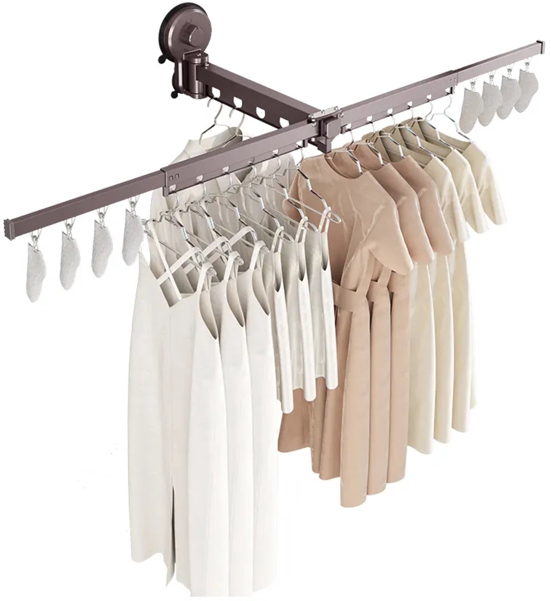 Goedkoopste MY Level® Wanddroogrek - Wasrek inklapbaar - droogrek hangend - droogrek inklapbaar - wanddroogrek inklapbaar - ophangsysteem zonder boren - droogrek zonder boren