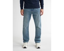 Petrol Industries Heren Loose Fit Jeans Lewis - Comfort Stretch Denim Broeken - Organisch Katoen - Casual Spijkerbroek - Blauw - Maat W28L30