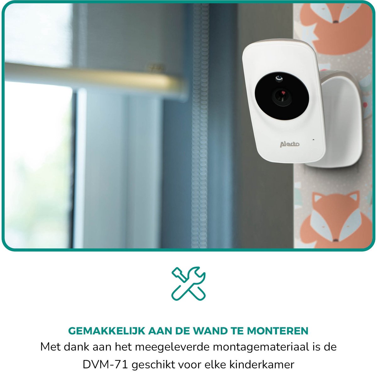 Afbeelding 3 van Alecto DVM-71 - Babyfoon met camera - Temperatuurweergave - Wit