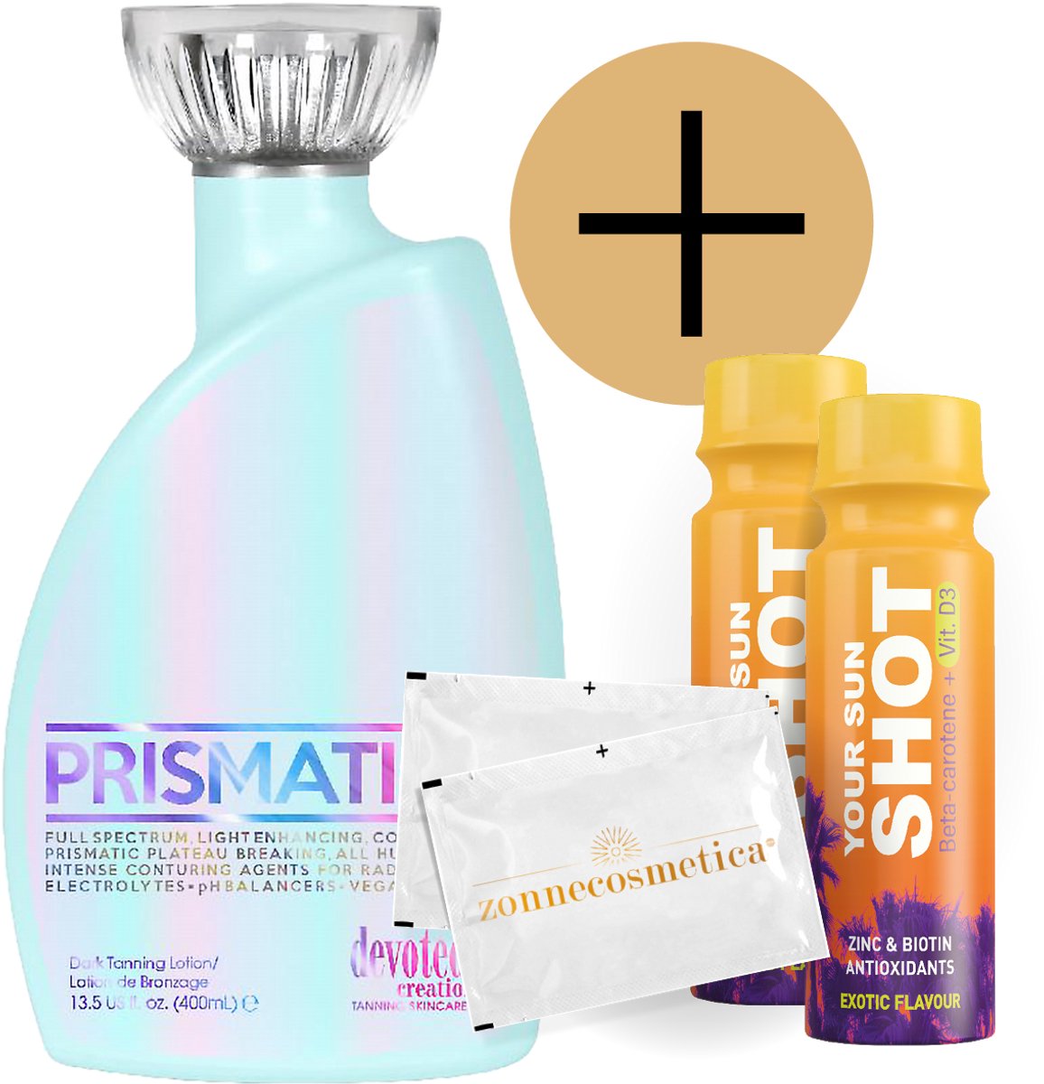 Devoted Creations - Prismatica + 2 Your Sun Shots + 2 Verfrissingsdoekjes
