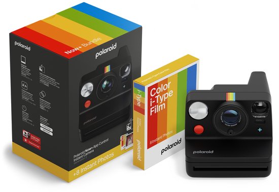 Polaroid Now+ Gen 3 Black - Color Film Bundle - met 8 foto's