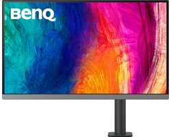BenQ PD2706UA 27-inch Ergo Arm 4K-monitor, 90W USB-C, UHD, P3, DisplayHDR 400, IPS beeldscherm, af fabriek gekalibreerd, DualView, donkere kamer-modus, animatie-modus, CAD/CAM-modus, ePaper-modus, Hotkey Puck G2, KVM