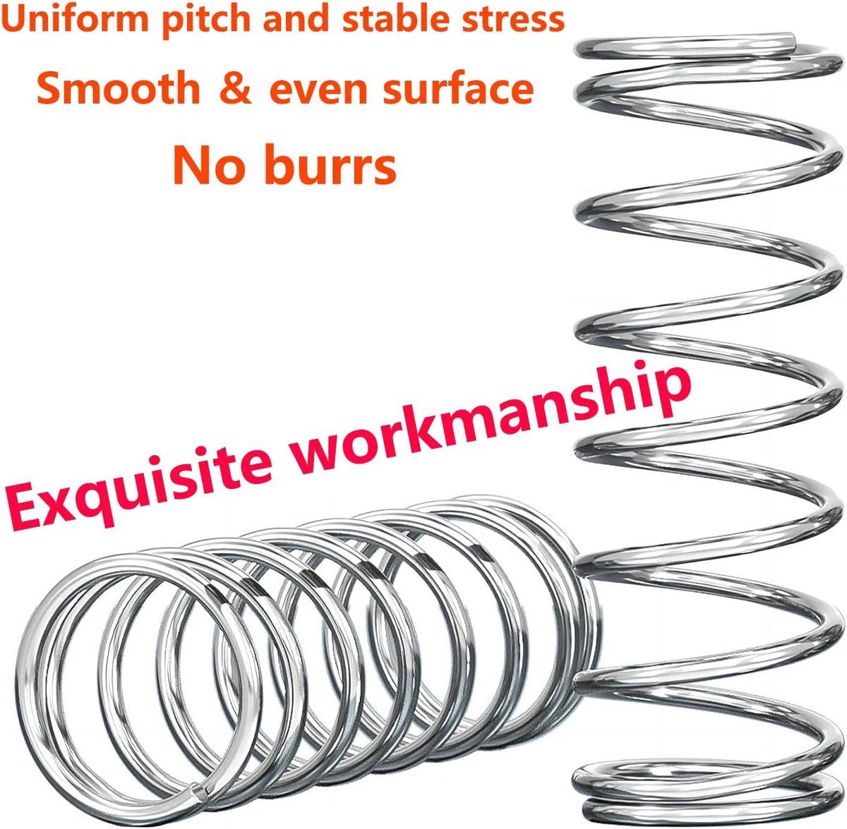 5-10 stuks 1,5 mm roestvrijstalen micro-kleine drukveer OD 15/16/17/18/19 mm Lengte 10 mm tot 100 mm(45mm(10pcs),15mm