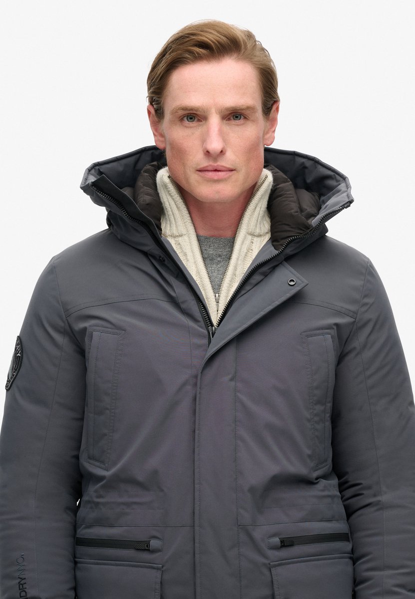 Superdry City Padded Parka Winterjas Heren Grijs