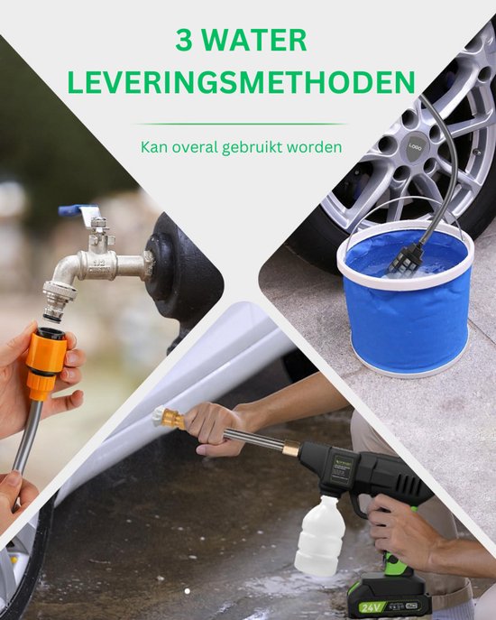 ApexArte® Hogedrukreiniger - Terrasreiniger - Inclusief Accu - Hogedrukspuit Auto van Merkloos	 — afbeelding 4