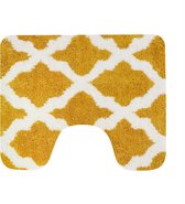 Dutch House Toiletmat Toulon - WC Mat 60x50cm - Oker - Antislip - Toiletmat met uitsparing - Badkamer Mat - WC Mat - Snel Absorberend - Snel Drogende Toiletmat
