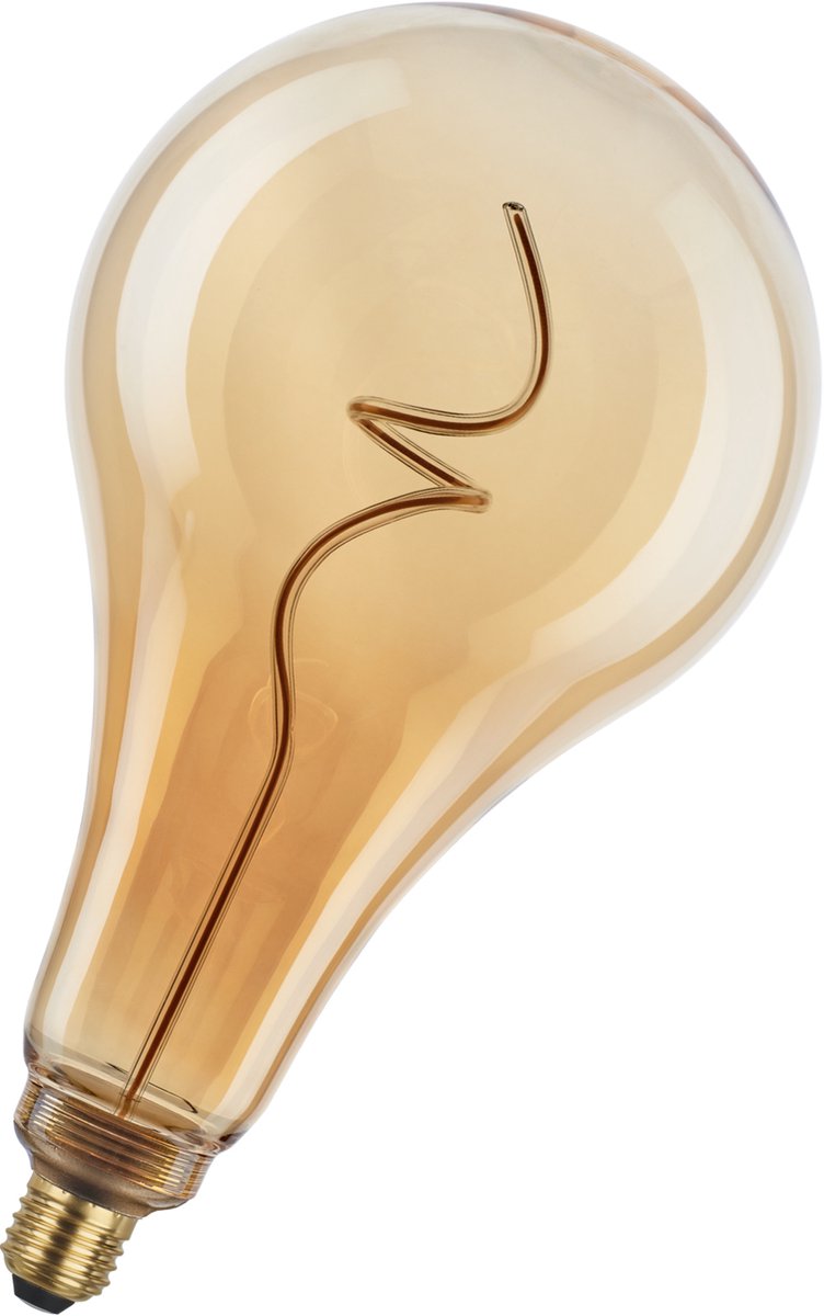 Bailey SpiraLED XL A165 4.9W 200lm 1800K Goud Dimbaar LED Filament | E27 | Zeer Warm Wit | 4.9 watt | 15.000 Branduren