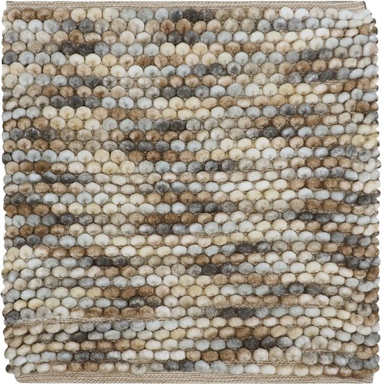 Dutch House Tapis de bidet Caorel - 60x60cm - Marron mélangé - Tapis de toilette - Badmat