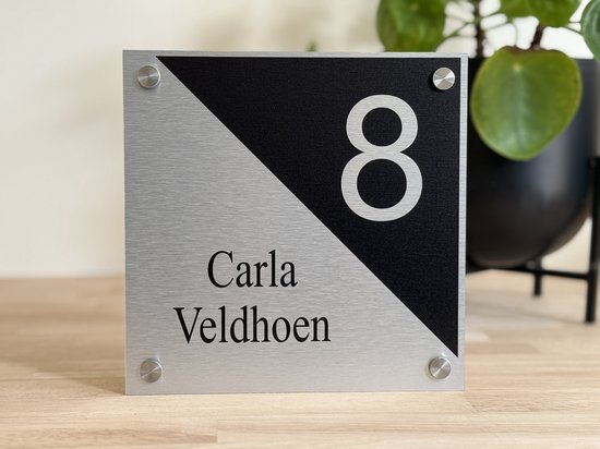 Plaque signalétique de porte avant triangle Acier inoxydable