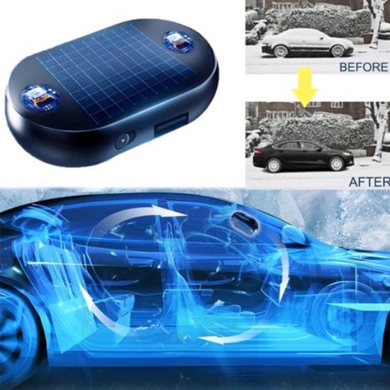 Déneigeur électrique pour voiture à énergie solaire – Antigel et dégivreur pour pare-brise, déneigement et déglaçage efficaces