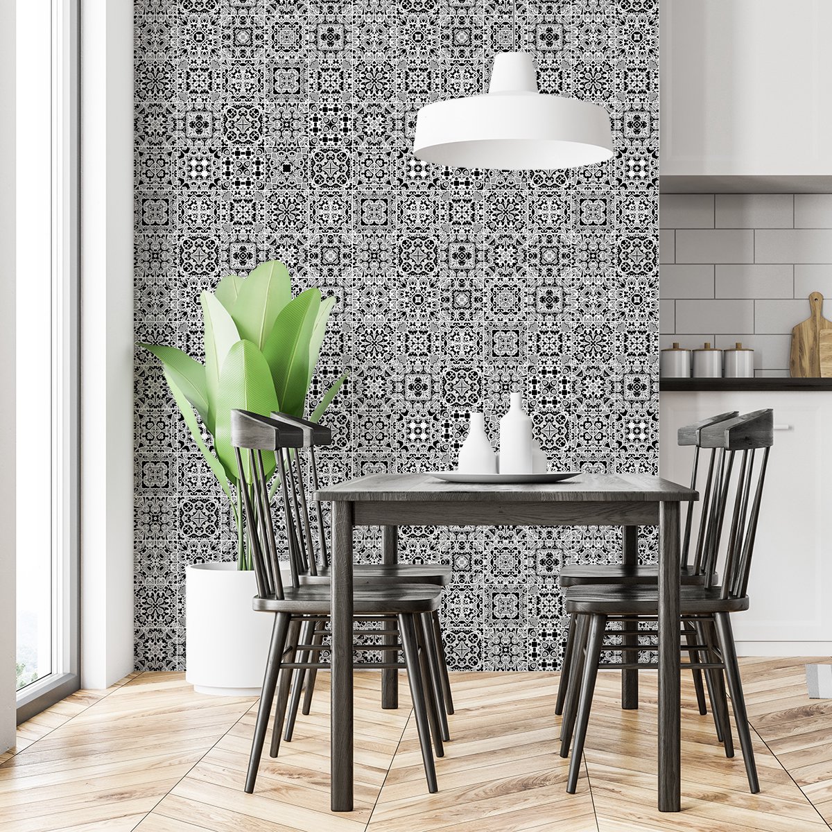 Ambiance Sticker Zelfklevende tegelmuurstickers voor keuken en badkamer - 60 AZULEJOS HELINA tegelstickers - 60 stickers 15x15cm Multi color