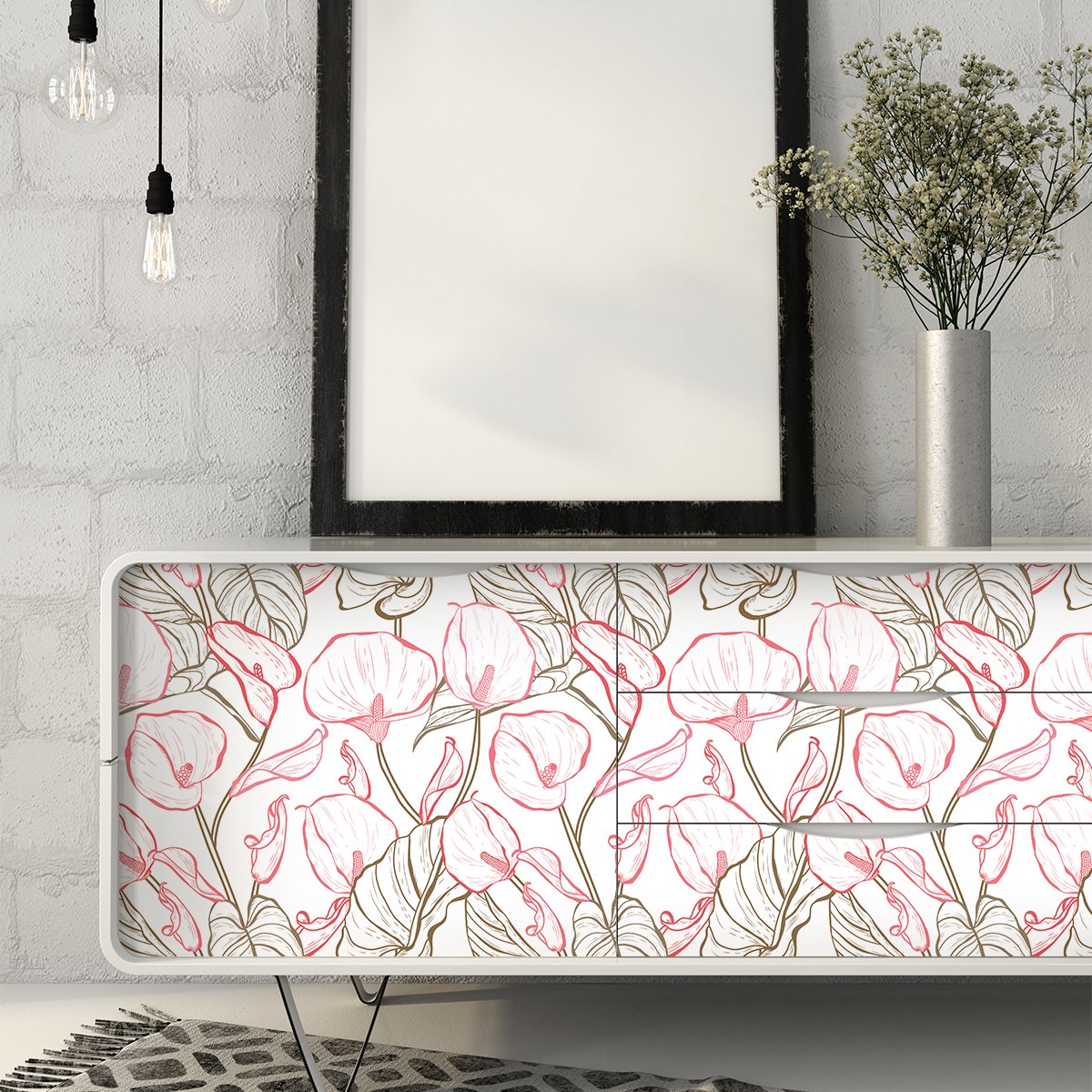 Ambiance Sticker Tropische Kinzika meubelsticker, 40 x 60 cm Multi color