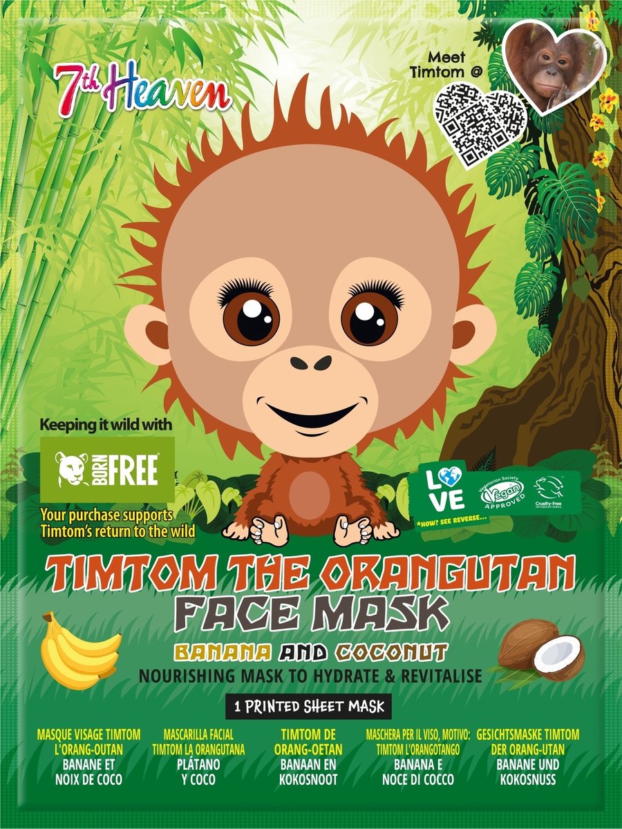 Goedkoopste Montagne 7th Heaven Orangutan Face Mask Banana And Coconut