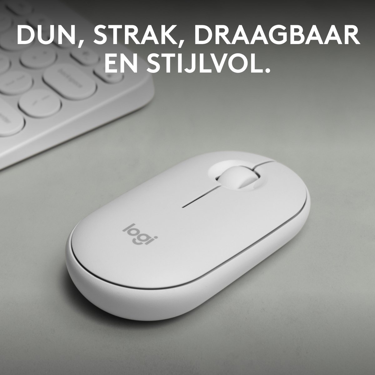 Logitech Pebble 2 M350s - Draadloze Muis - Off White thumbnail 2