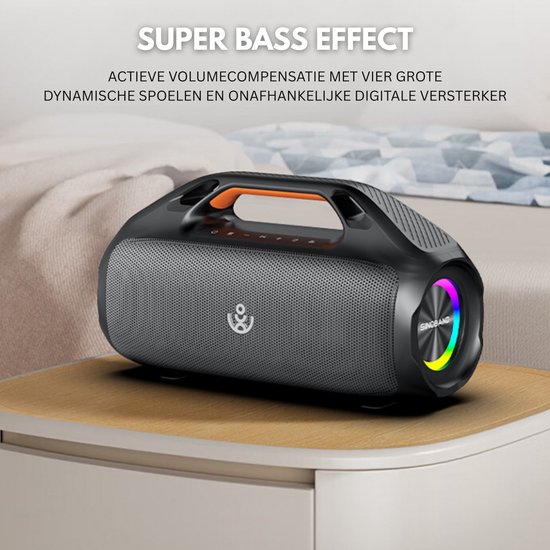 xdobo Kungfu Draadloze Bluetooth Speaker 160Watt - Deep Bass - TWS Connectie - Zwart van xdobo — afbeelding 4