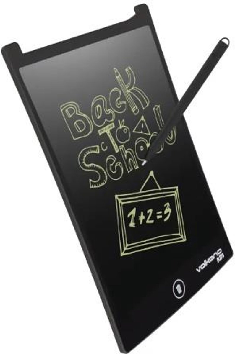 Volkano Doodle Series Tekenbord Kinderen "Zwart" 8.5 inch - Kinderspeelgoed 4 jaar - 5 jaar - 6 jaar - 7 jaar - Cadeautjes - Schrijftablet - Tekenen - Interactief Speelgoed - Open Ended Speelgoed Meisjes Jongens - Educatief Speelgoed voor in de Auto