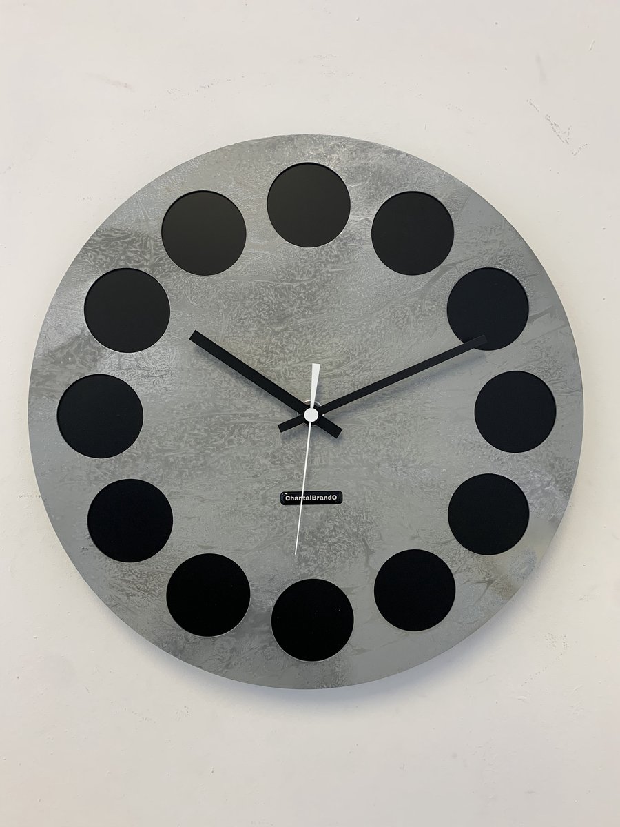 MOSACLOCK GRAY&BLACK LABEL Wandklok Modern Industrieel Design