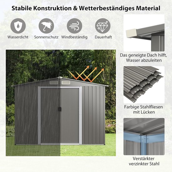 Duramax metalen gereedschapsschuur Alpine 2,4x1,8m