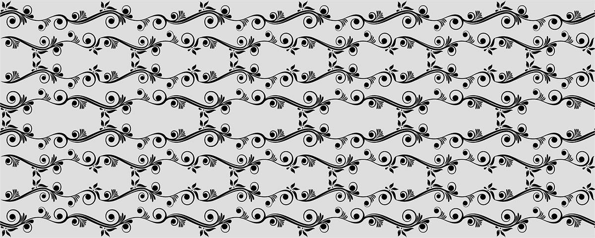 Privacy raamfolie - Barok design - Stickers voor ramen en douchedeuren - 40x100cm