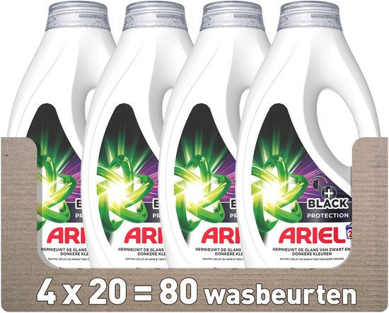Ariel Vloeibaar Wasmiddel +Revita Black - 4 x 20 Wasbeurten