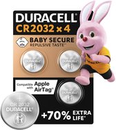 Bol.com Duracell 2032 Lithium-knoopcelbatterijen - 3V CR2032 - 4 stuks aanbieding