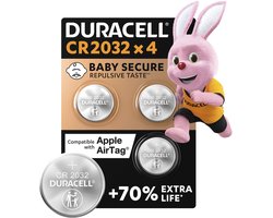 Duracell 2032 Lithium-knoopcelbatterijen - 3V, CR2032 - 4 stuks