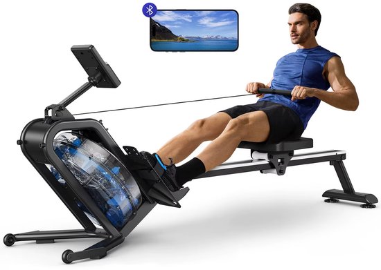 MERACH Water Roeitrainer Met App en Bluetooth Zwart