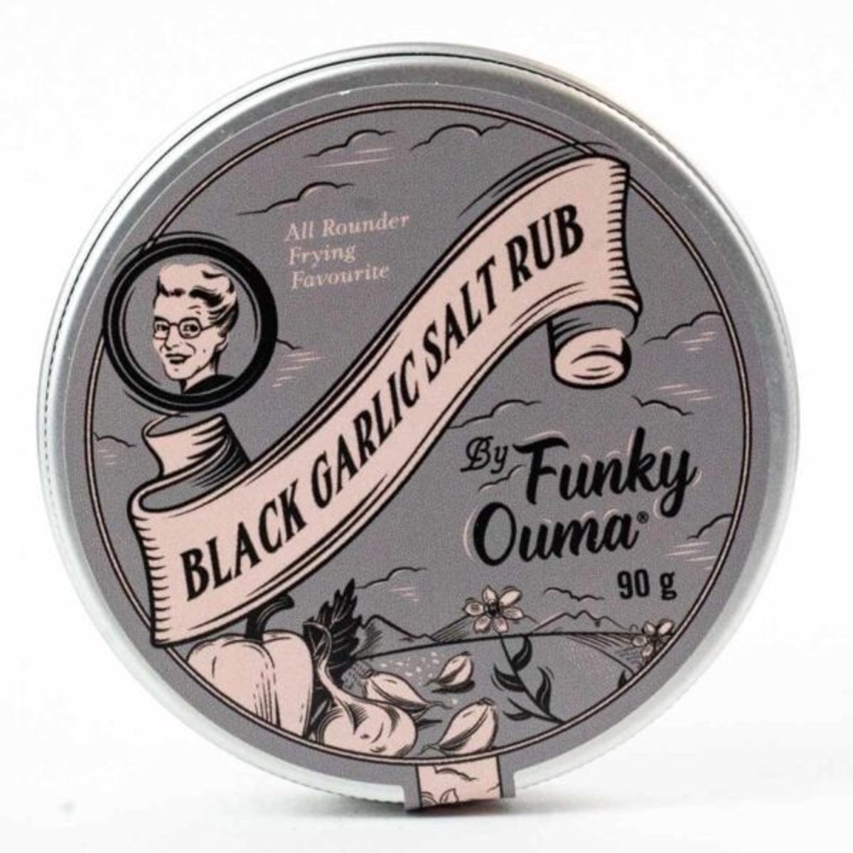 Funky Ouma - Black Garlic Salt Rub - Travel Bin 90g