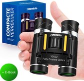 Zoomble® Compacte Verrekijker inclusief Nekkoord en Draagtasje - 10x22 - EBOOK - Geschikt voor Vogelaars - Volwassenen & Kinderen - Verkijker