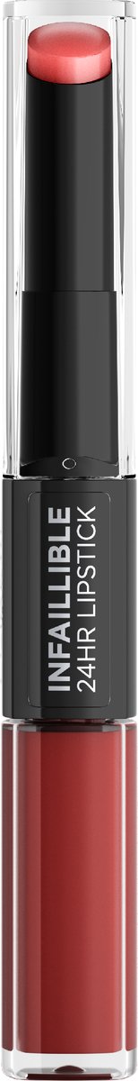 L'Oréal Paris Infaillible 24H Lipstick 435 Fearless Corail - Langhoudende 2-staps lippenstift - Tot 24 uur* kleur en comfort - Rood - 5.7ML